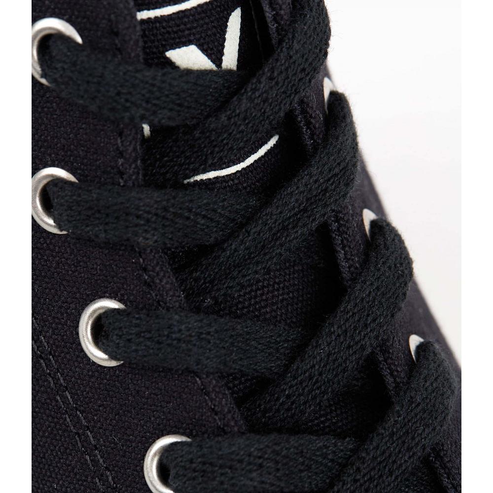 Veja LACES ORGANIC COTTON BLACK Women's Shoes Black | CA 472OKI